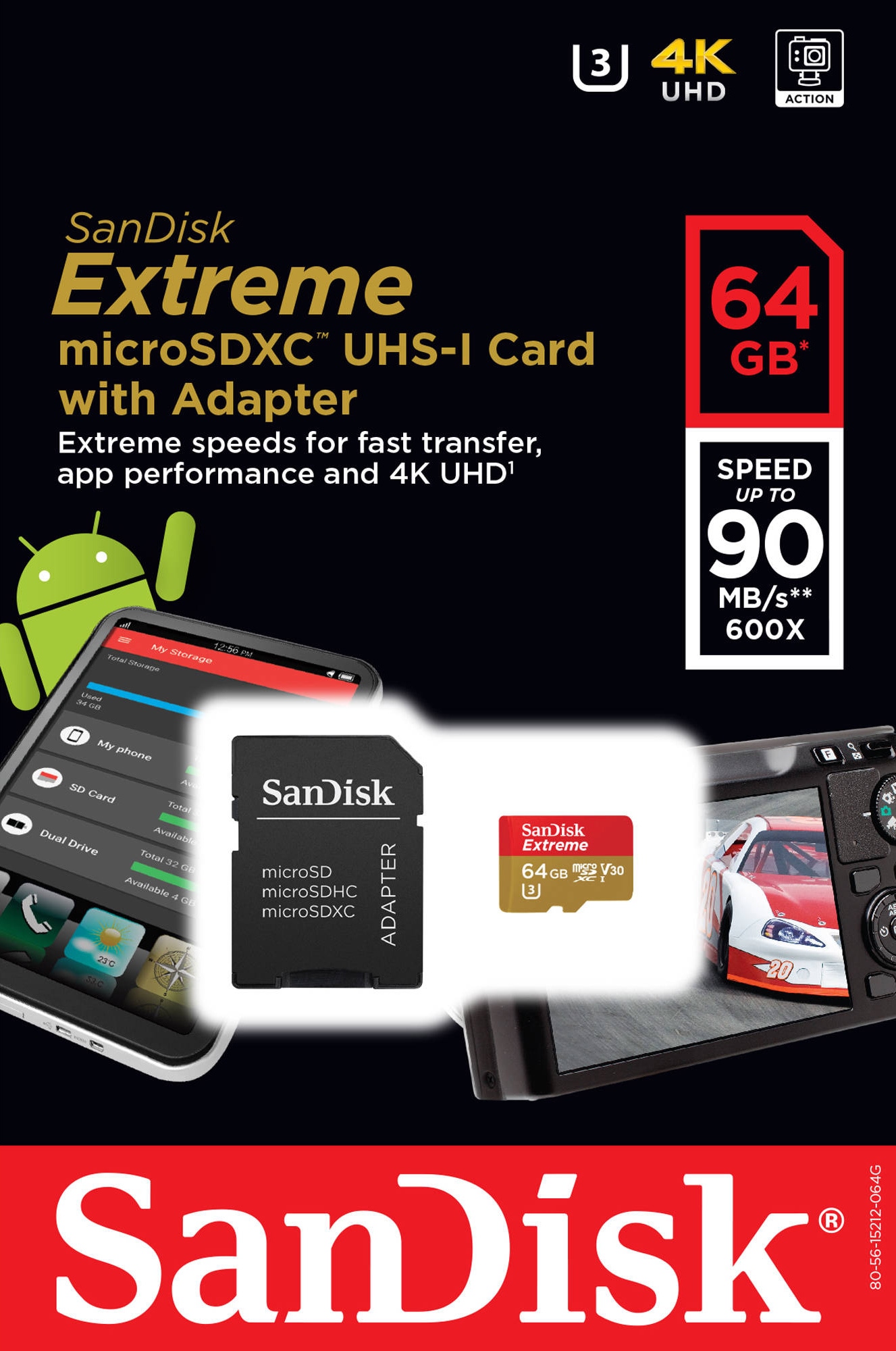 Карта памяти microSD SanDisk Extreme 64 Гб-4